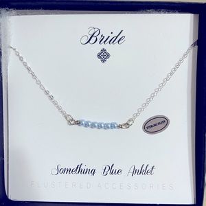 Something blue bride anklet